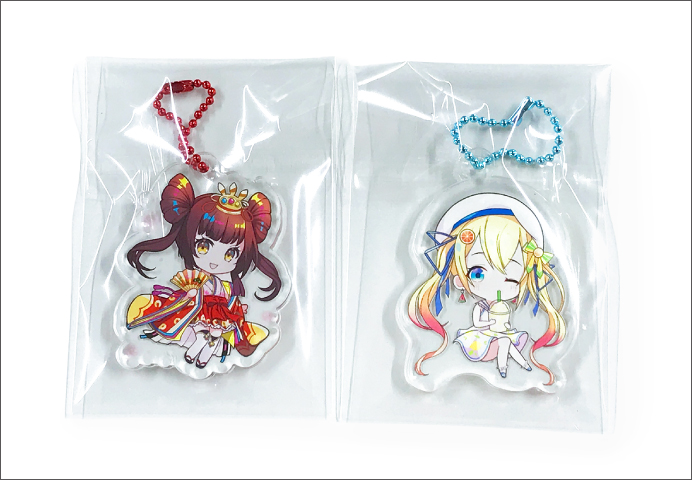 アクリルキーホルダー印刷　包装